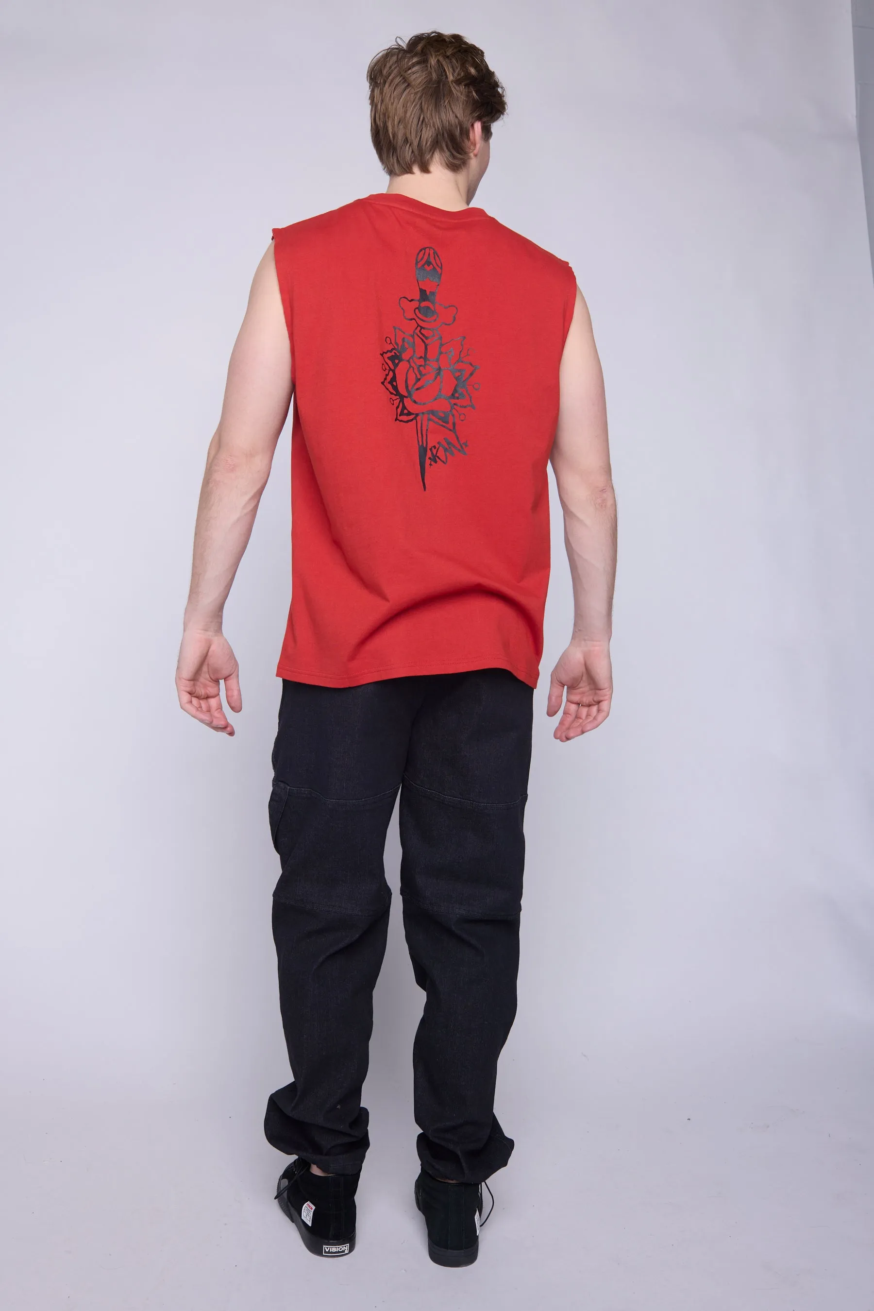 Muscle Tank Matching Tattoo Prints - Red