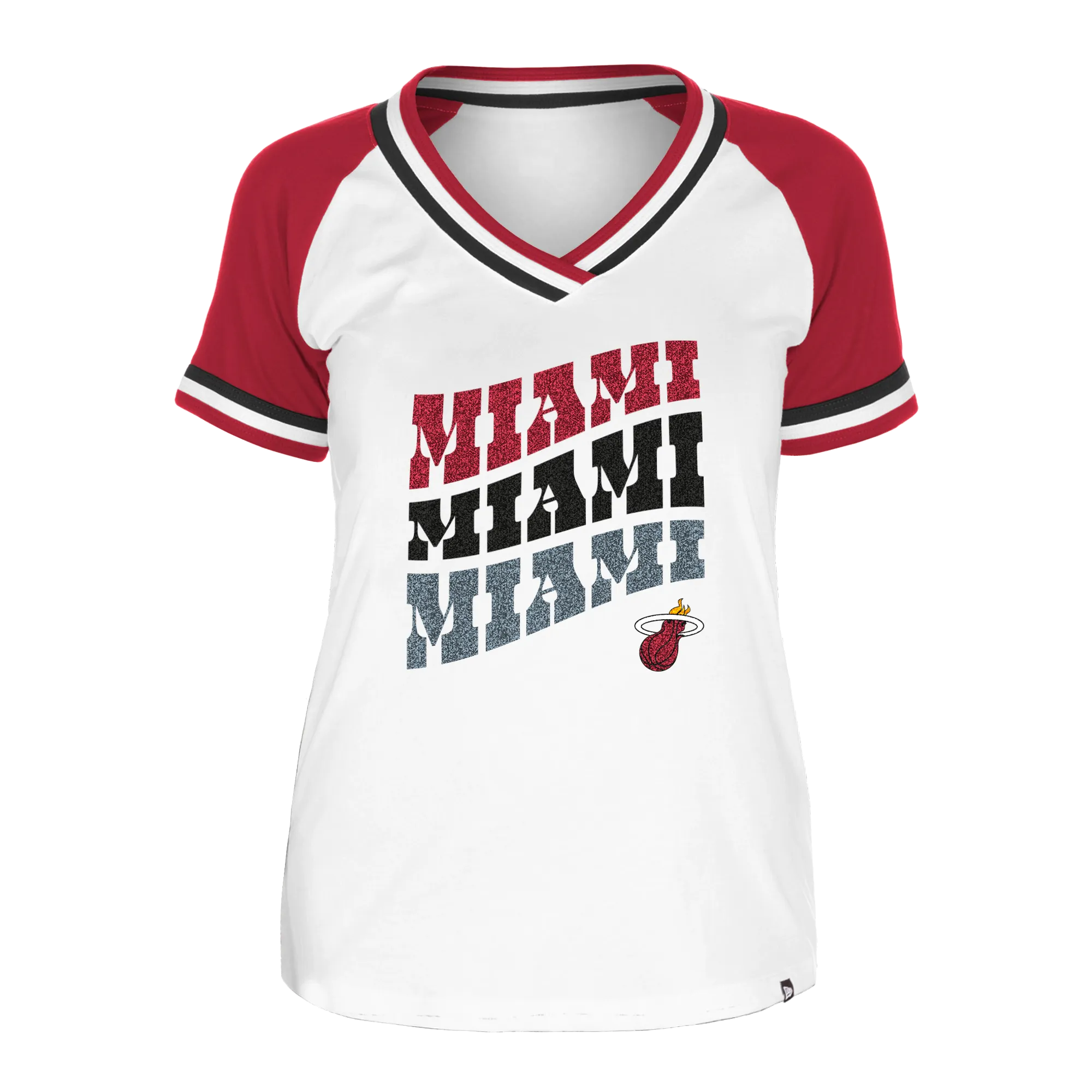 New Era Miami HEAT Repeat Women's V-Neck Tee