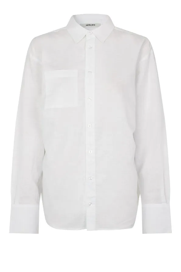 oval square Leo Shirt White