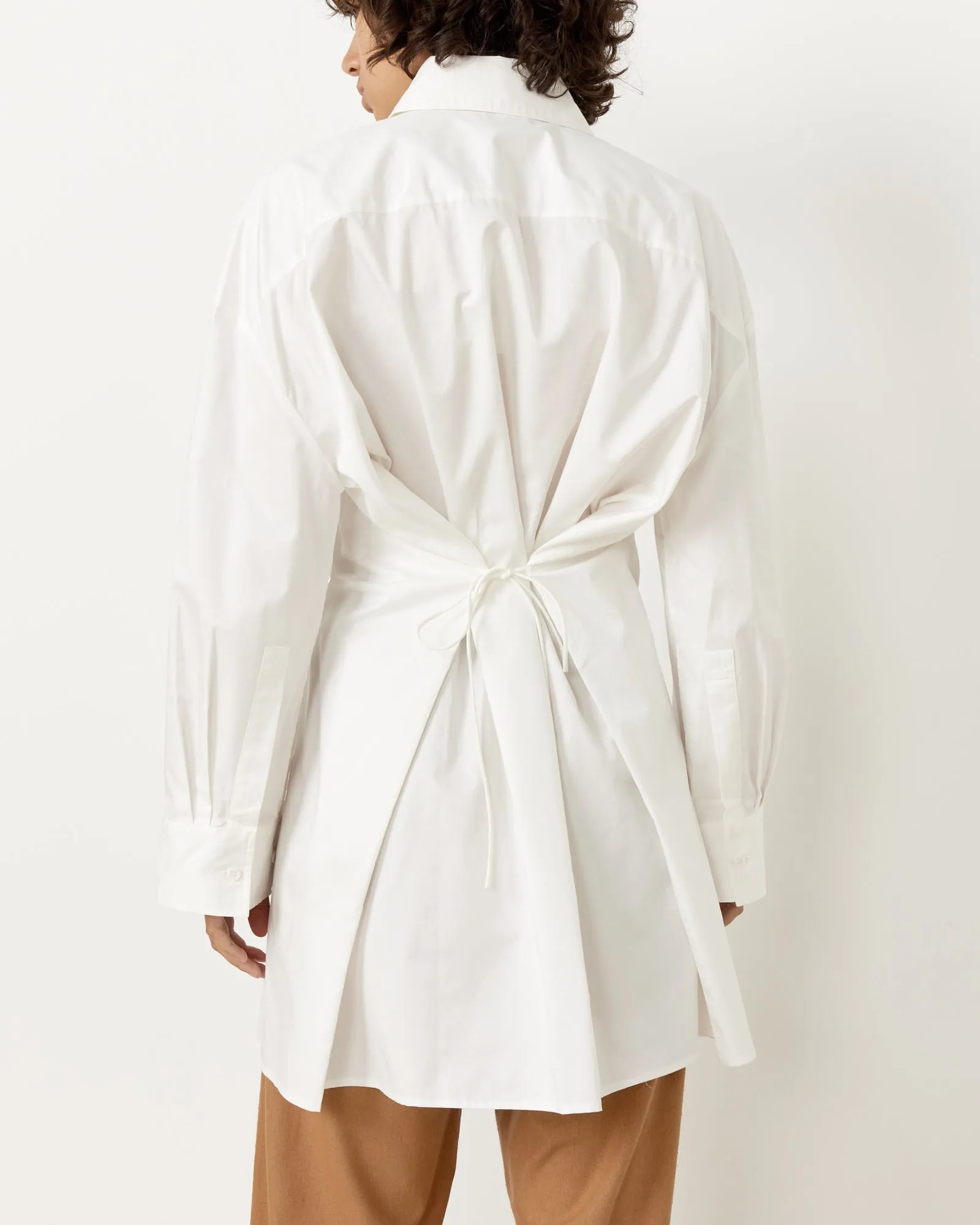 Oversized Shirt Dress in White