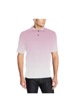 Pink Ombre Men's Polo Shirt