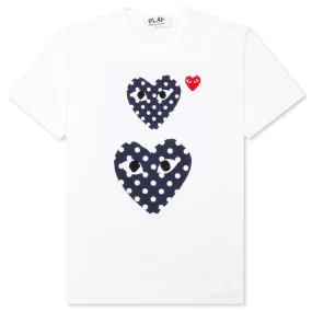 Polka Dot Duo T-Shirt - White