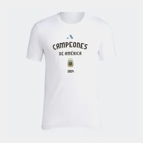 *Pre Order* Argentina Campeones De America Mens Short Sleeve Shirt (White)