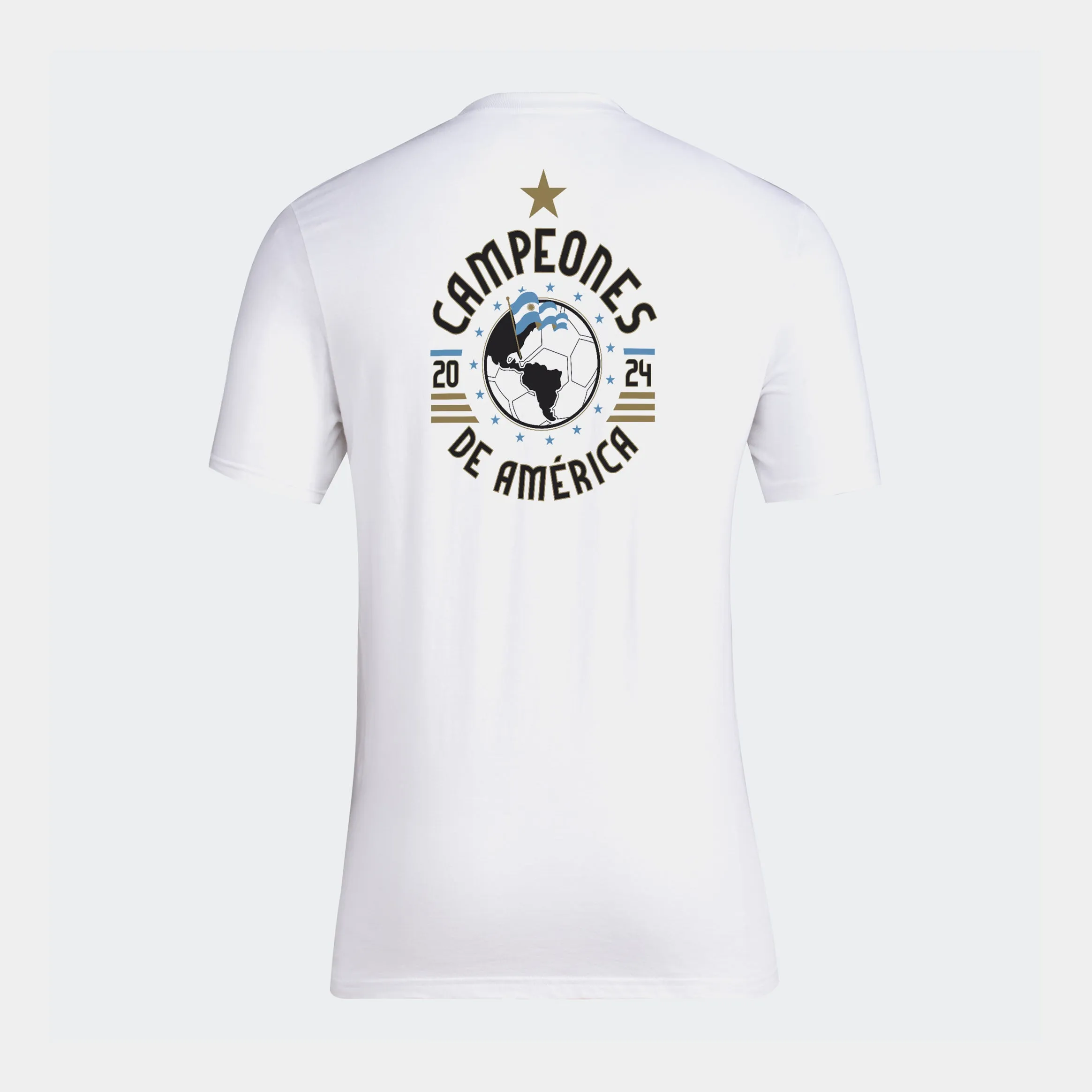 *Pre Order* Argentina Campeones De America Mens Short Sleeve Shirt (White)