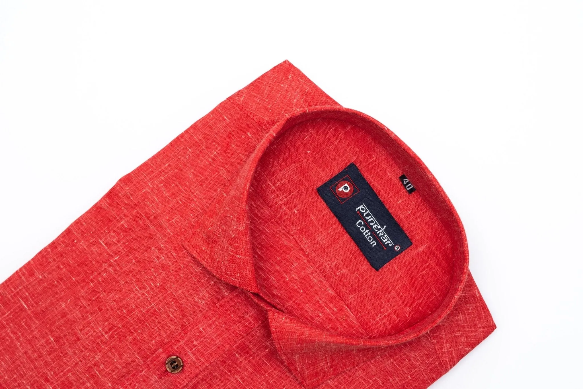 Punekar Cotton Men's Formal Handmade Red Color Shirt for Men's.