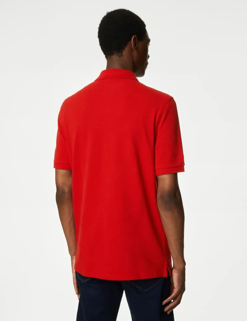 Pure Cotton Pique Polo Shirt