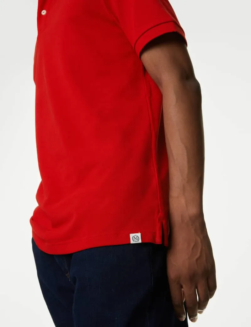 Pure Cotton Pique Polo Shirt