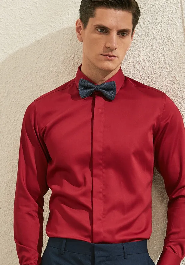 Royston Red Long Sleeve Shirt