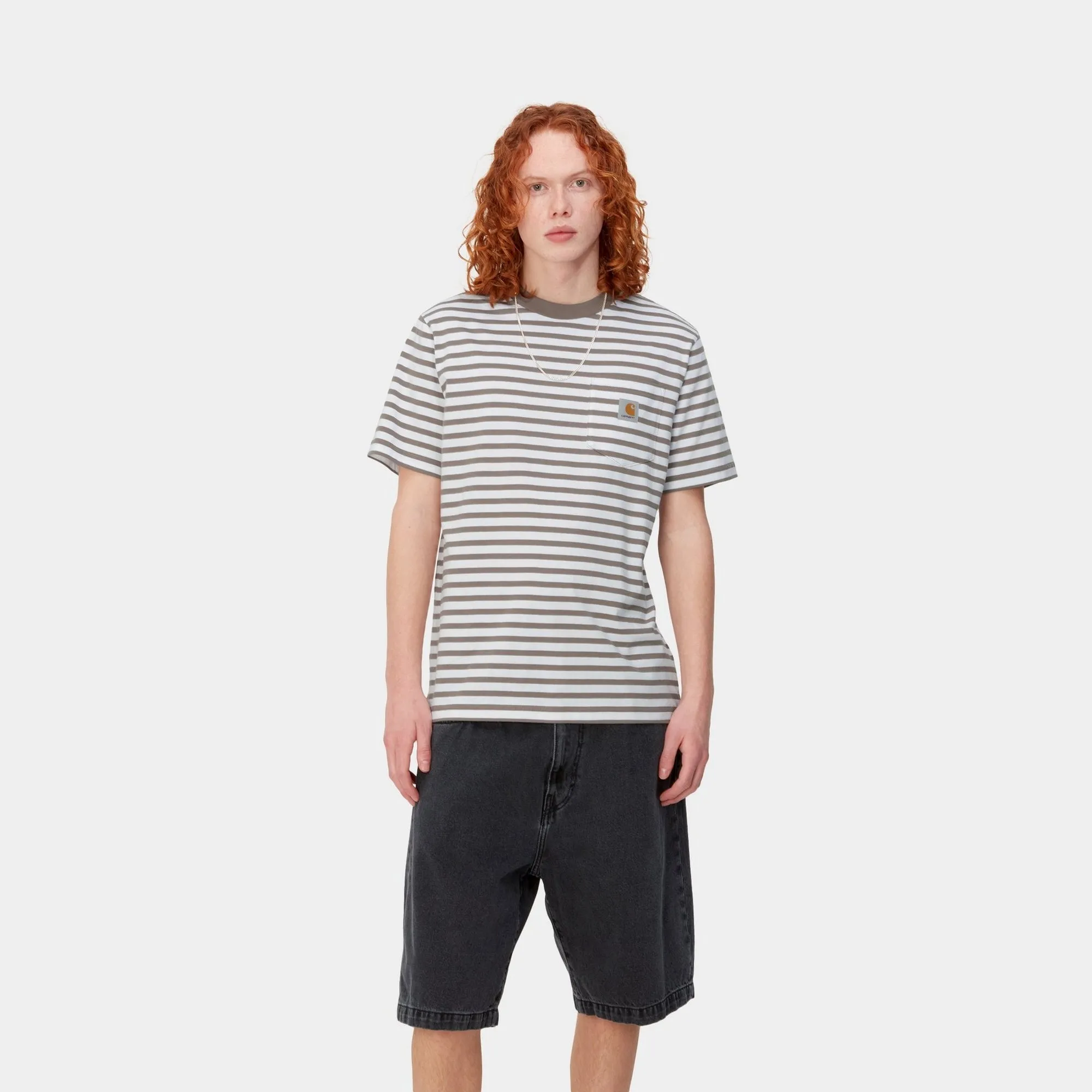 Seidler Stripe Pocket T-Shirt | Branch / White