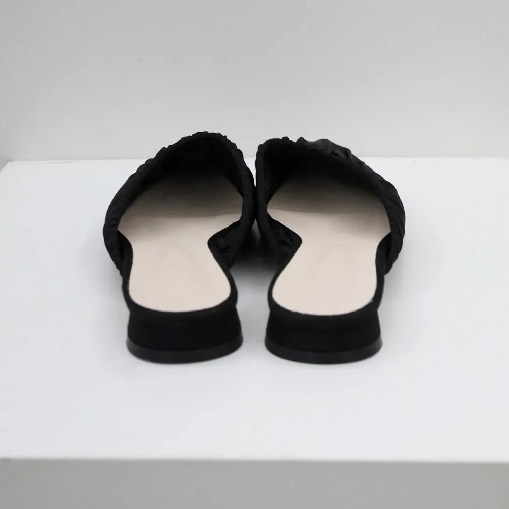 Shirred Stilleto Mule Slides CY23