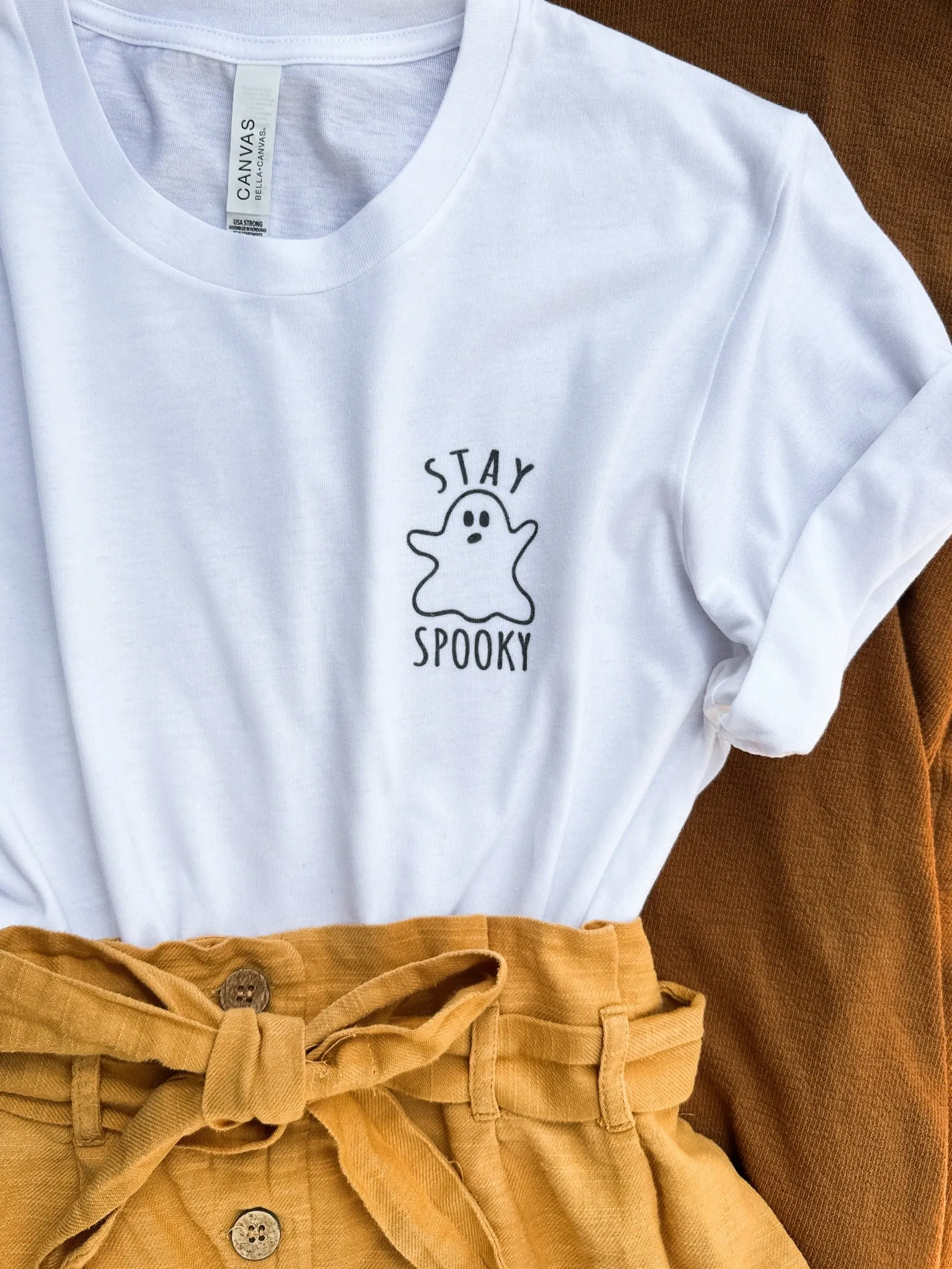 Stay Spooky Faded Ghost Halloween Shirt