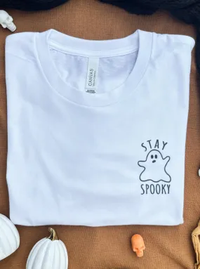 Stay Spooky Faded Ghost Halloween Shirt