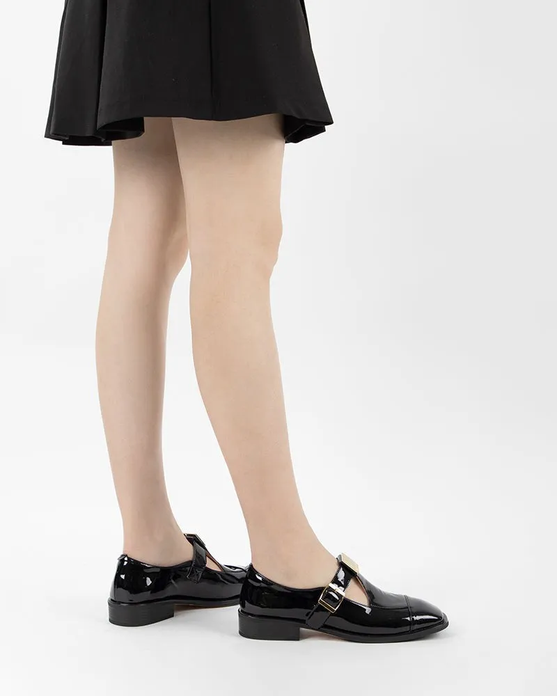 T-Strap Patent Leather Mary Jane Loafers