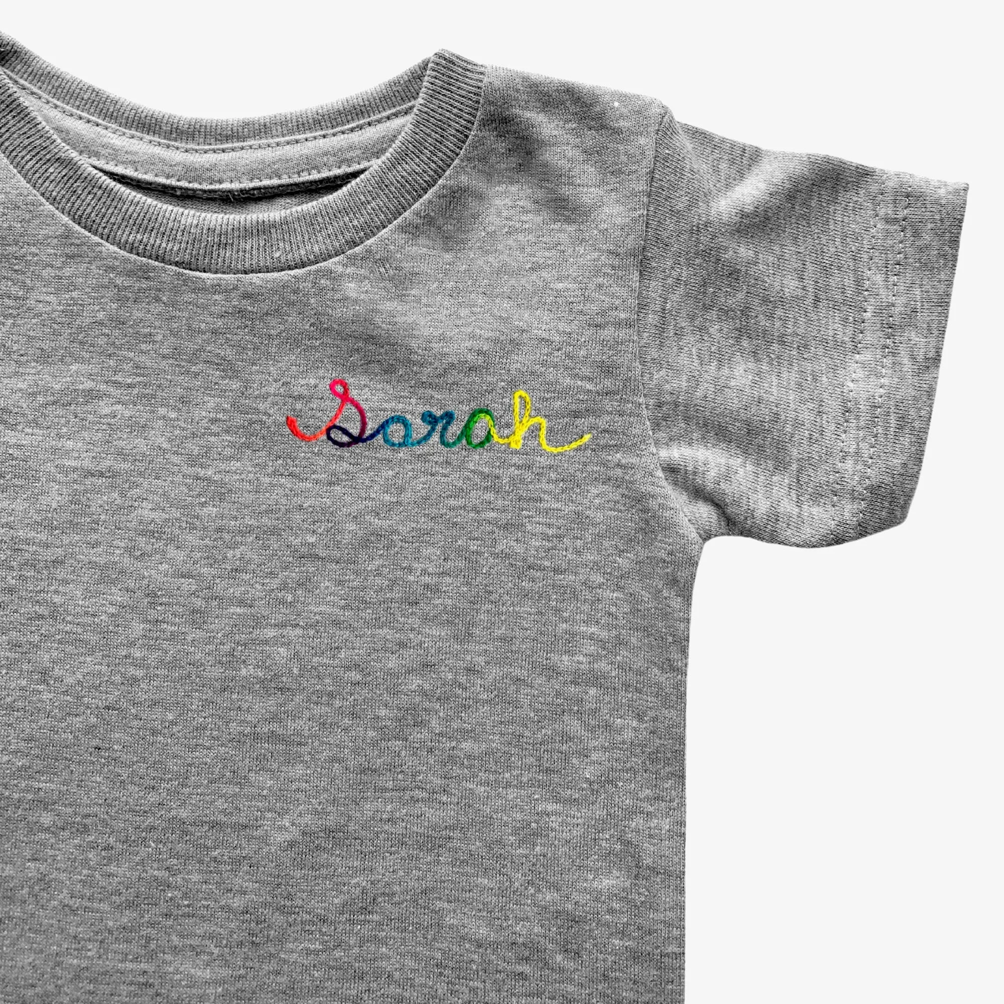 The Kids Chainstitch T-Shirt - Gray