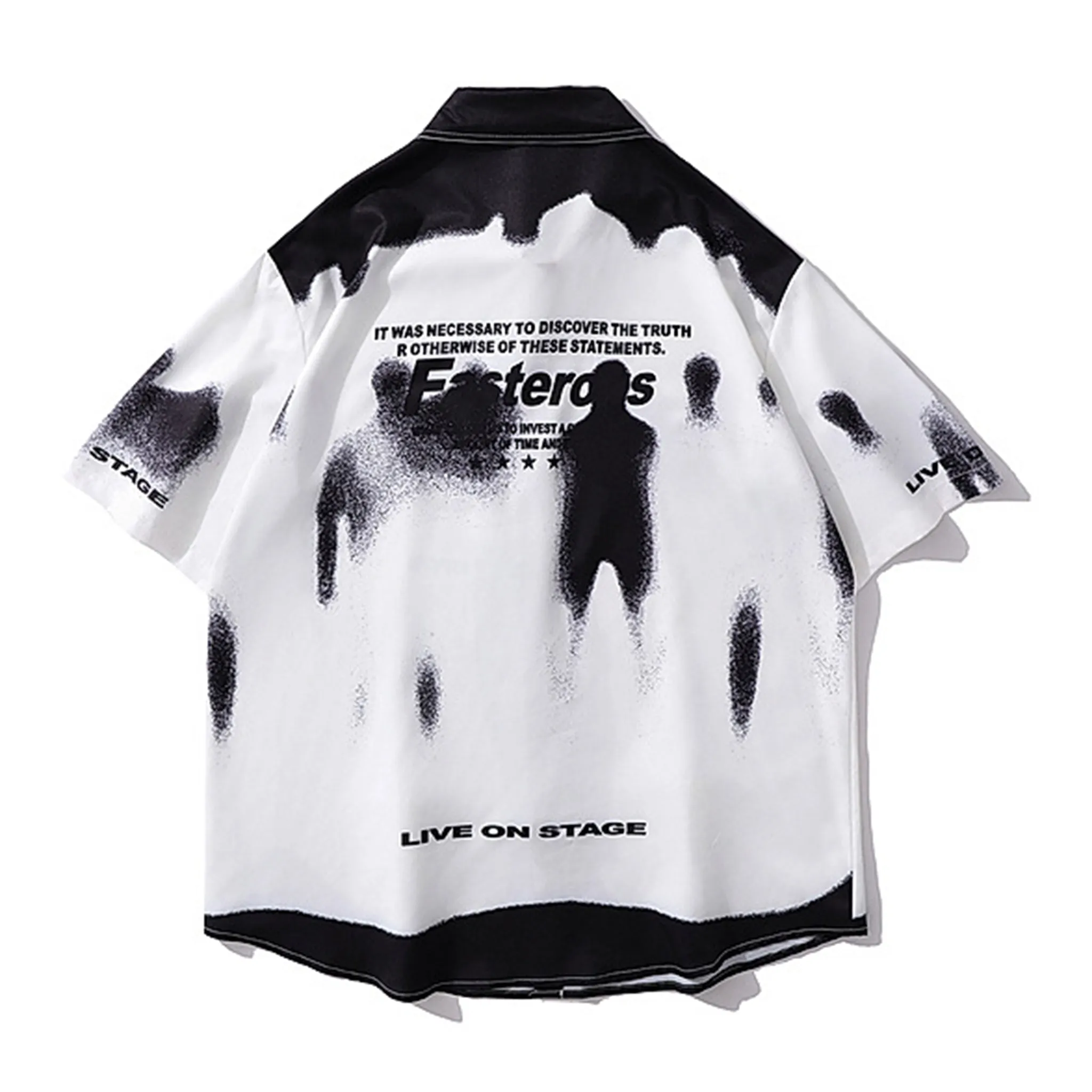 White Printed Party Shirt for Men