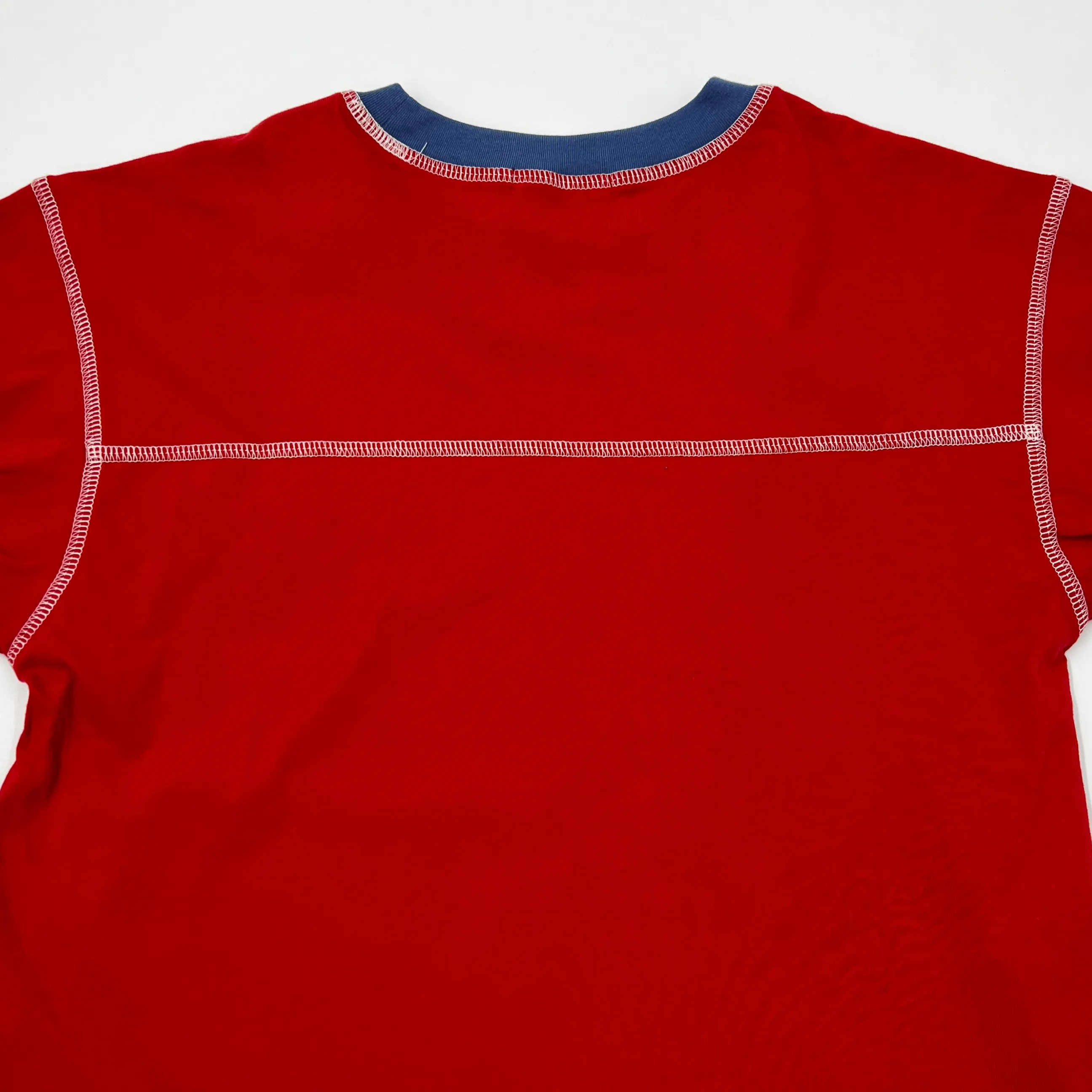 Women's '47 Brand Bills Red With Retro Buffalo Cropped Tee Shirt