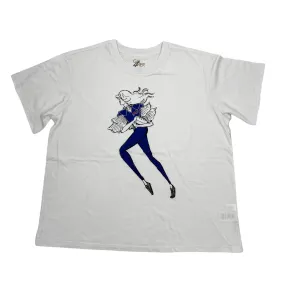 Women's Buffalo Bills Play The Ball Cropped White Short Sleeve Shirt