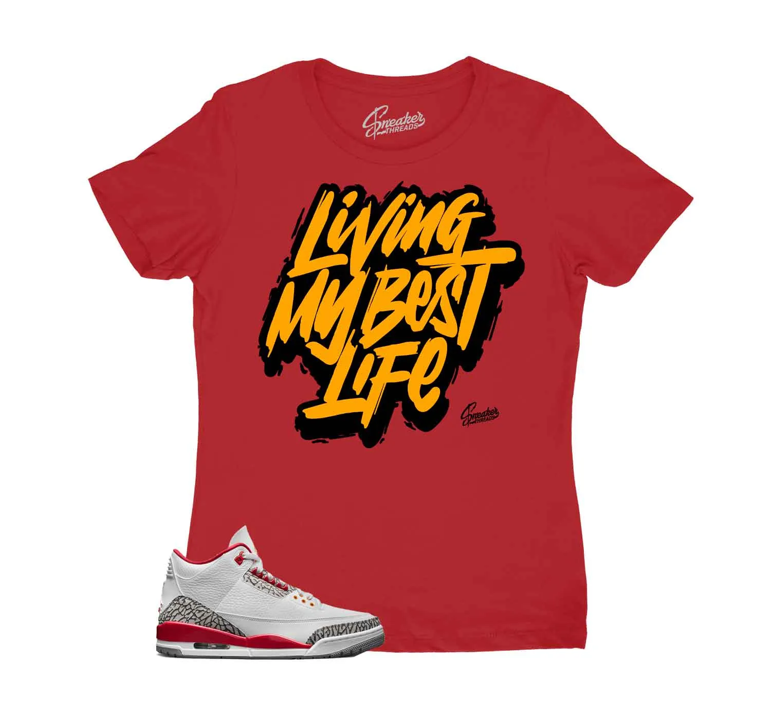 Womens - Cardinal Red 3 Living Life Shirt