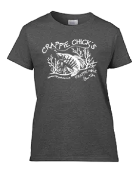 Women's Graphite Gray "Crappie Chick's" T-Shirt