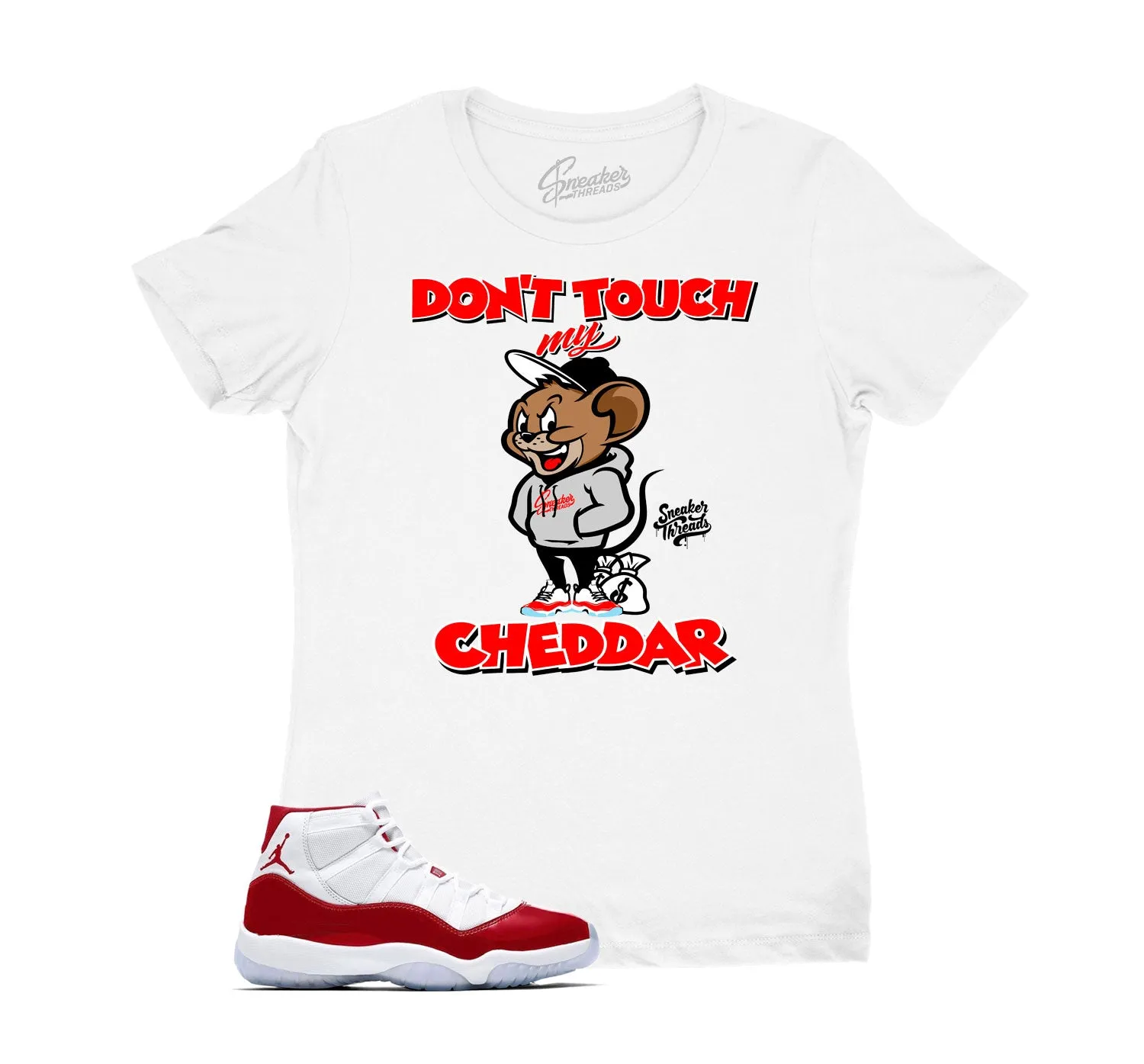 Womens Varsity Red 11 Shirt - Cheddar - White